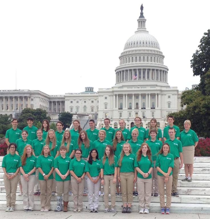 4-H member Kristen Sequeira of Ocean Township (front row, 6th from the left) represented Monmouth County as part of New Jersey’s delegation at the 2014 Citizenship Washington Focus (CWF) Conference.  